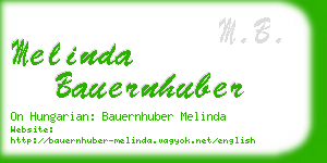 melinda bauernhuber business card